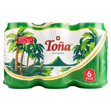 Cerveza Toña Regular Lata 10oz 4/6PK