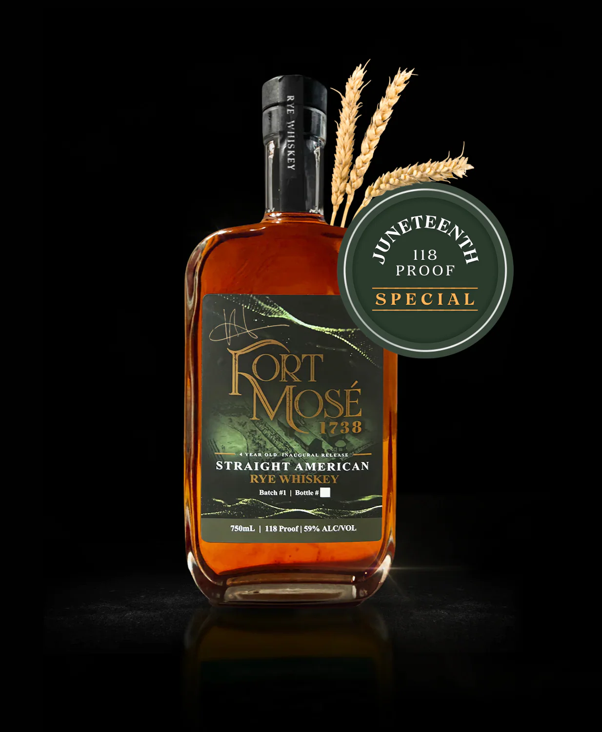 Fort Mose Rye 110 Whiskey 750ML